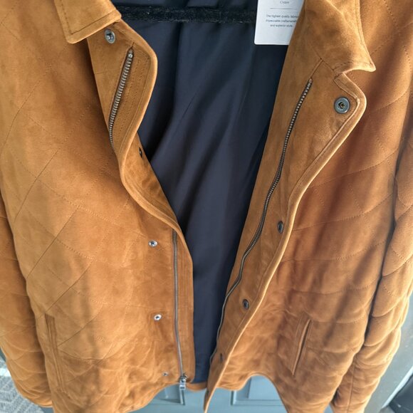 Peter Millar Crown Suede Goat Leather Jacket Windproof Water-Resistant XL - Picture 6 of 9